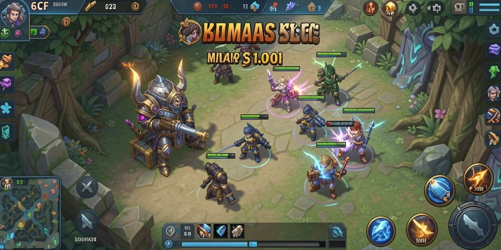 Tampilan gameplay 6CF dengan aksi strategi mendalam.