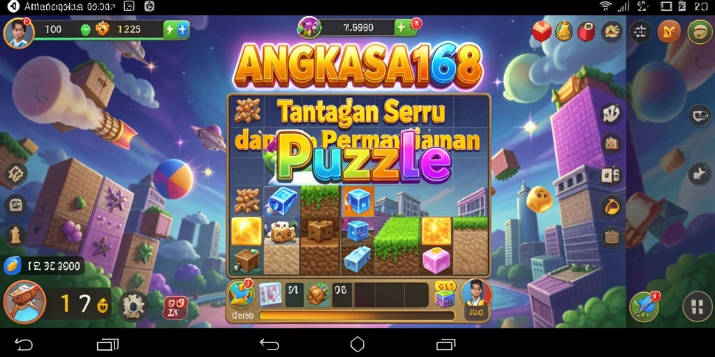Tampilan gameplay Puzzle yang menarik dan seru dari ANGKASA168.