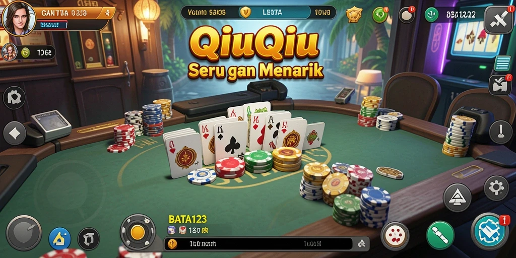 Tampilan gameplay BATA123 yang menarik dengan kartu QiuQiu.