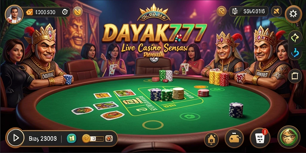 Tampilan gameplay Live Casino yang mengasyikkan di DAYAK777.