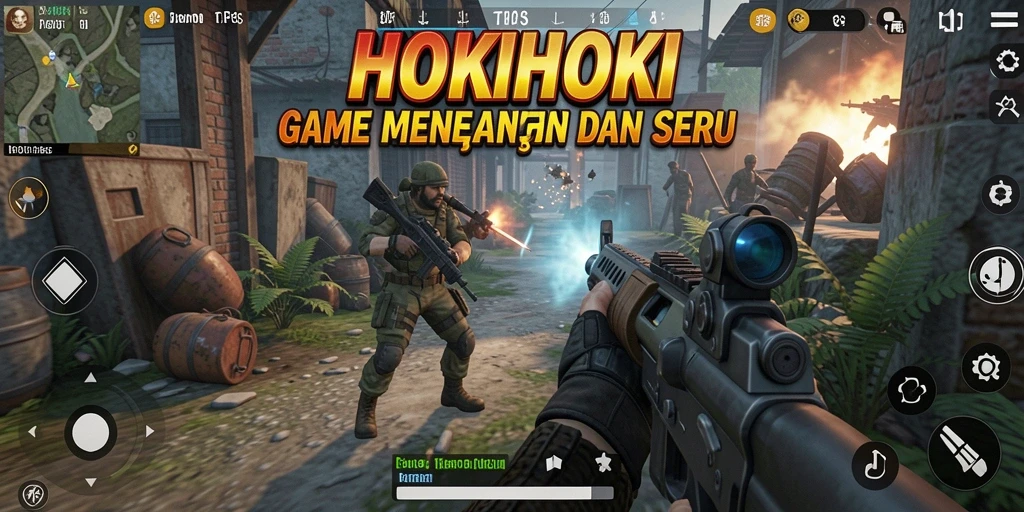 Tampilan gameplay seru penuh aksi di HOKIHOKI.