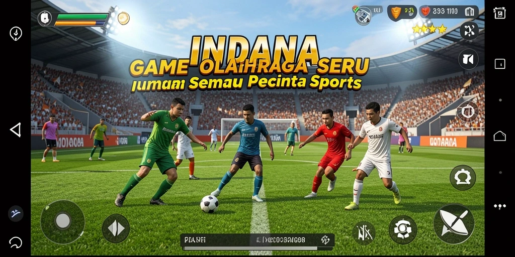 Screenshot INDAAA menampilkan aksi seru dalam game olahraga.
