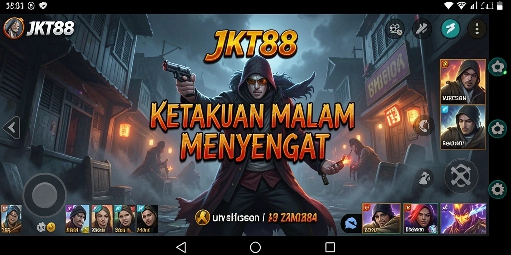 Tampilan gameplay mencekam dari JKT88 dengan suasana horor yang intens.