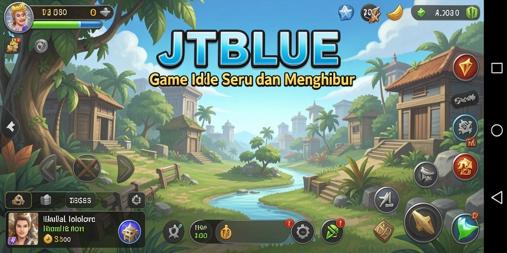 Tampilan screenshot game Idle JTBLUE yang menunjukkan gameplay menarik.