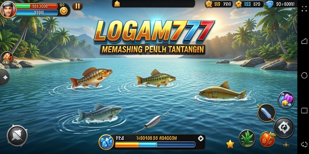Tampilan gameplay LOGAM777 dengan pengalaman memancing yang seru.