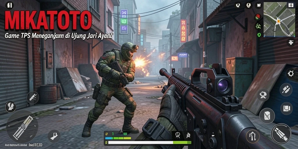 Screenshot MIKATOTO menampilkan aksi seru dalam game TPS.