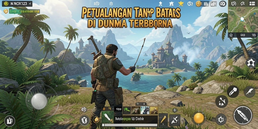 Tampilan gameplay NOX123 yang menakjubkan dalam dunia terbuka.