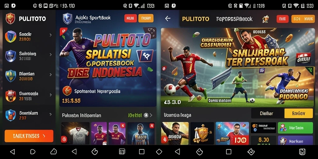 Tampilan gameplay PULITOTO saat memasang taruhan olahraga secara langsung.