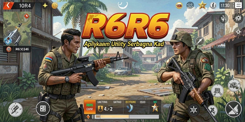Tampilan aplikasi R6R6 yang menampilkan fitur Utility yang bermanfaat.