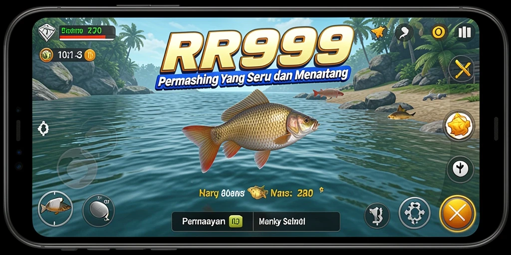 Gameplay menarik RR999 dengan berbagai lokasi memancing.