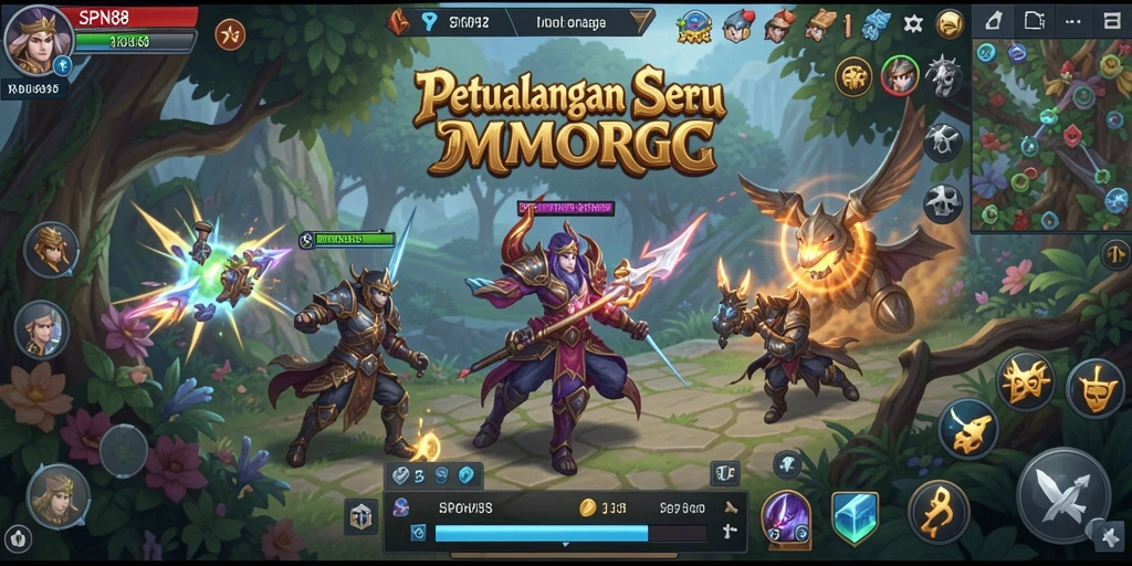 Screenshot gameplay SPN88 menunjukkan petualangan epic dalam dunia MMORPG.
