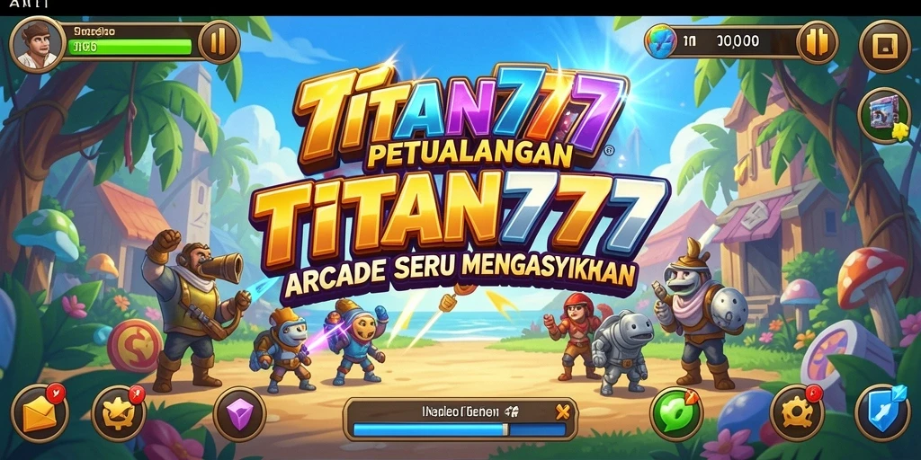 Screenshot gameplay <strong>TITAN777</strong> menampilkan aksi seru dalam petualangan arcade.