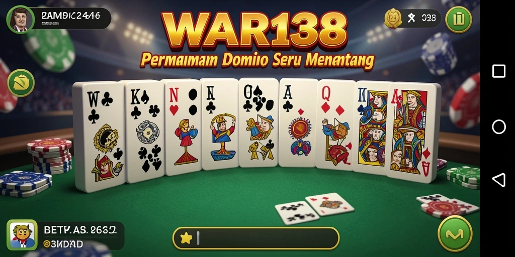 Screenshot permainan Domino yang menarik dan penuh aksi.